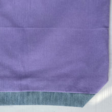 Load image into Gallery viewer, XL Tote bag. Mauve corduroy and light blue cotton denim tote bag.