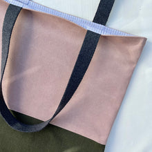 Load image into Gallery viewer, Tote bag. Dusty pink cotton canvas and waxed linen tote.