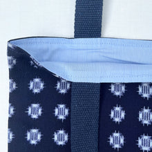 Load image into Gallery viewer, Tote bag. Vintage Japanese kimono fabric with an khaki green cotton canvas bottom.