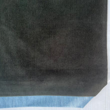 Load image into Gallery viewer, XL Tote bag. Army green cotton corduroy and light blue cotton denim tote bag.