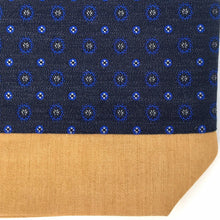 Load image into Gallery viewer, Tote bag. The top is an ex-designer jacquard fabric and the bottom is a mustard yellow denim.