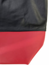Load image into Gallery viewer, Handbag. Bag. Soft Navy blue and red leather bag.