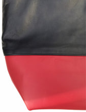 Load image into Gallery viewer, Handbag. Bag. Soft Navy blue and red leather bag.
