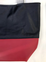 Load image into Gallery viewer, Handbag. Bag. Soft Navy blue and red leather bag.