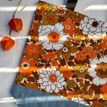 Load image into Gallery viewer, Special listing for Ann. Thank you! Tote bag. Vintage flower cotton canvas with a light blue denim bottom.