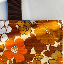 Load image into Gallery viewer, Special listing for Ann. Thank you! Tote bag. Vintage flower cotton canvas with a light blue denim bottom.