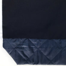 Load image into Gallery viewer, Handbag. Bag. Ex designer navy blue wool fabric and navy blue woven quilt fabric bag.