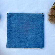 Load image into Gallery viewer, Vintage British tweed Wool Pouch with YKK zip. 2-fabric pouch. Zippered purse. Zippered pouch. YKK zipper.
