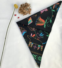 Load image into Gallery viewer, Headscarf. Bandana. Neckerchief. Naive colourful light cotton poplin.
