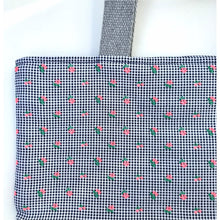 Load image into Gallery viewer, Handbag. Bag. Ex designer woven jacquard fabric tote with a soft black leather bottom.
