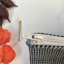 Load image into Gallery viewer, Vintage Chinese woven fabric Pouch with zip. Zippered purse. Zippered pouch. YKK zipper.
