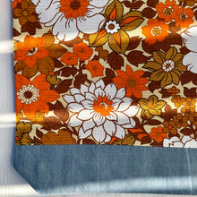 Load image into Gallery viewer, Special listing for Ann. Thank you! Tote bag. Vintage flower cotton canvas with a light blue denim bottom.

