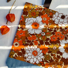 Load image into Gallery viewer, Special listing for Ann. Thank you! Tote bag. Vintage flower cotton canvas with a light blue denim bottom.
