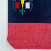 Load image into Gallery viewer, Tote bag. Vintage Japanese kimono fabric with a red bonded denim bottom.
