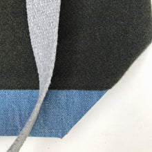 Load image into Gallery viewer, xs Handbag. Bag. Ex designer olive green wool and light blue denim handbag.
